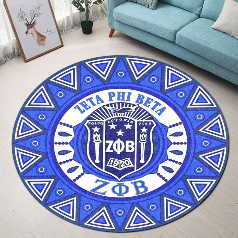ROYAL ZETA PHI BETA VER3 ROUND CARPET, African Rugs, Round Rugs For Home