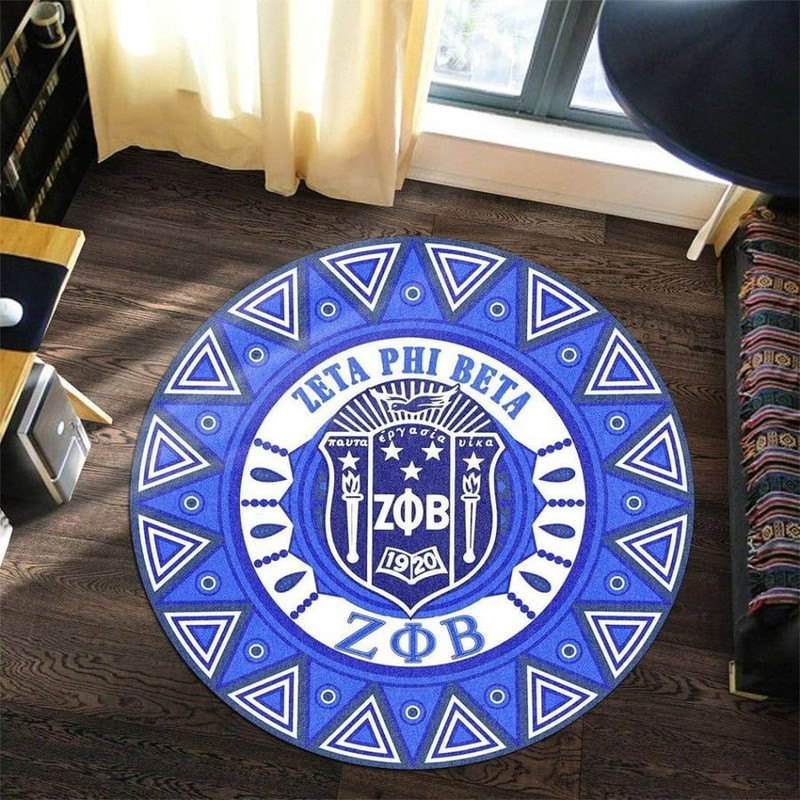 ROYAL ZETA PHI BETA VER3 ROUND CARPET, African Rugs, Round Rugs For Home