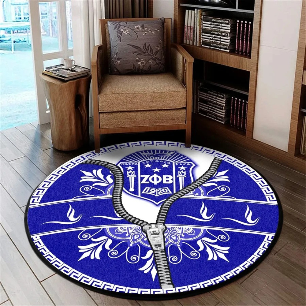 New Way Zeta Phi Beta Dove Round Carpet, African Rugs, Round Rugs For Home