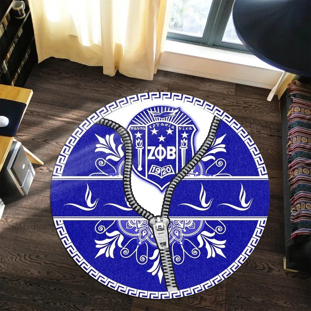 New Way Zeta Phi Beta Dove Round Carpet, African Rugs, Round Rugs For Home
