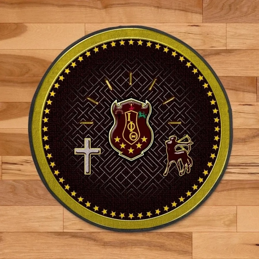 Iota Phi Theta Stars Round Carpet, African Rugs, Round Rugs For Home