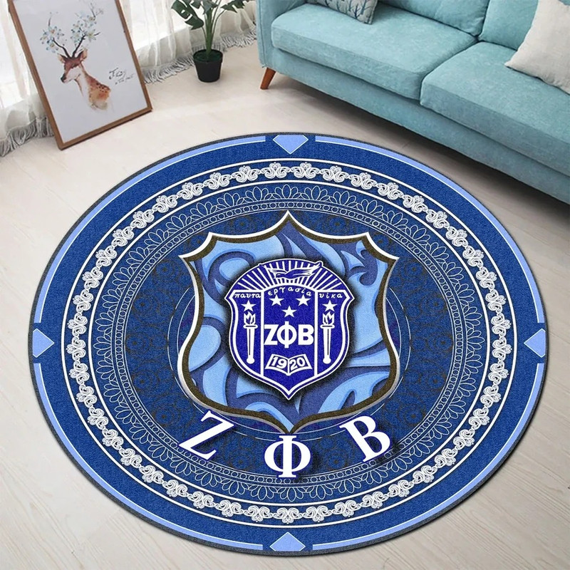 Zeta Phi Beta Sorority 1920 Round Carpet, African Rugs, Round Rugs For Home
