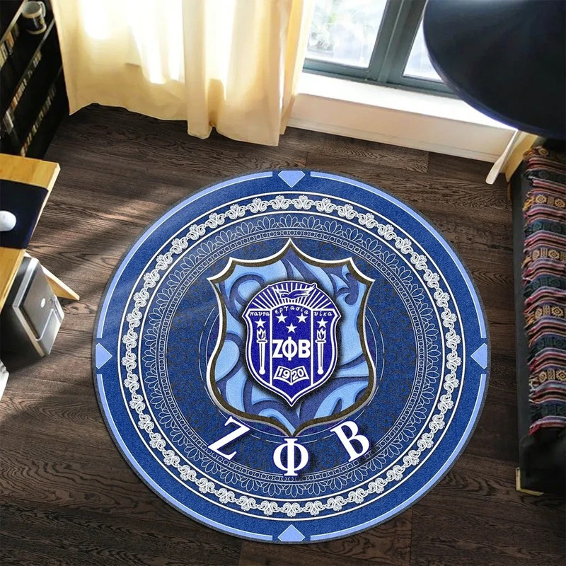 Zeta Phi Beta Sorority 1920 Round Carpet, African Rugs, Round Rugs For Home