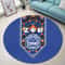 Zeta Phi Beta African Pattern - Royal Blue Round Carpet, African Rugs, Round Rugs For Home