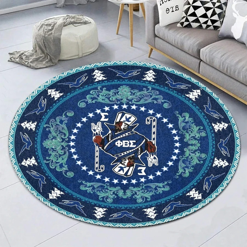 Dove Joker Phi Beta Sigma Frat Round Carpet, African Rugs, Round Rugs For Home