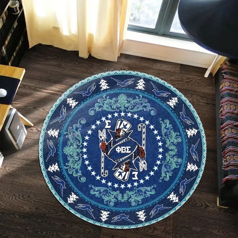 Dove Joker Phi Beta Sigma Frat Round Carpet, African Rugs, Round Rugs For Home