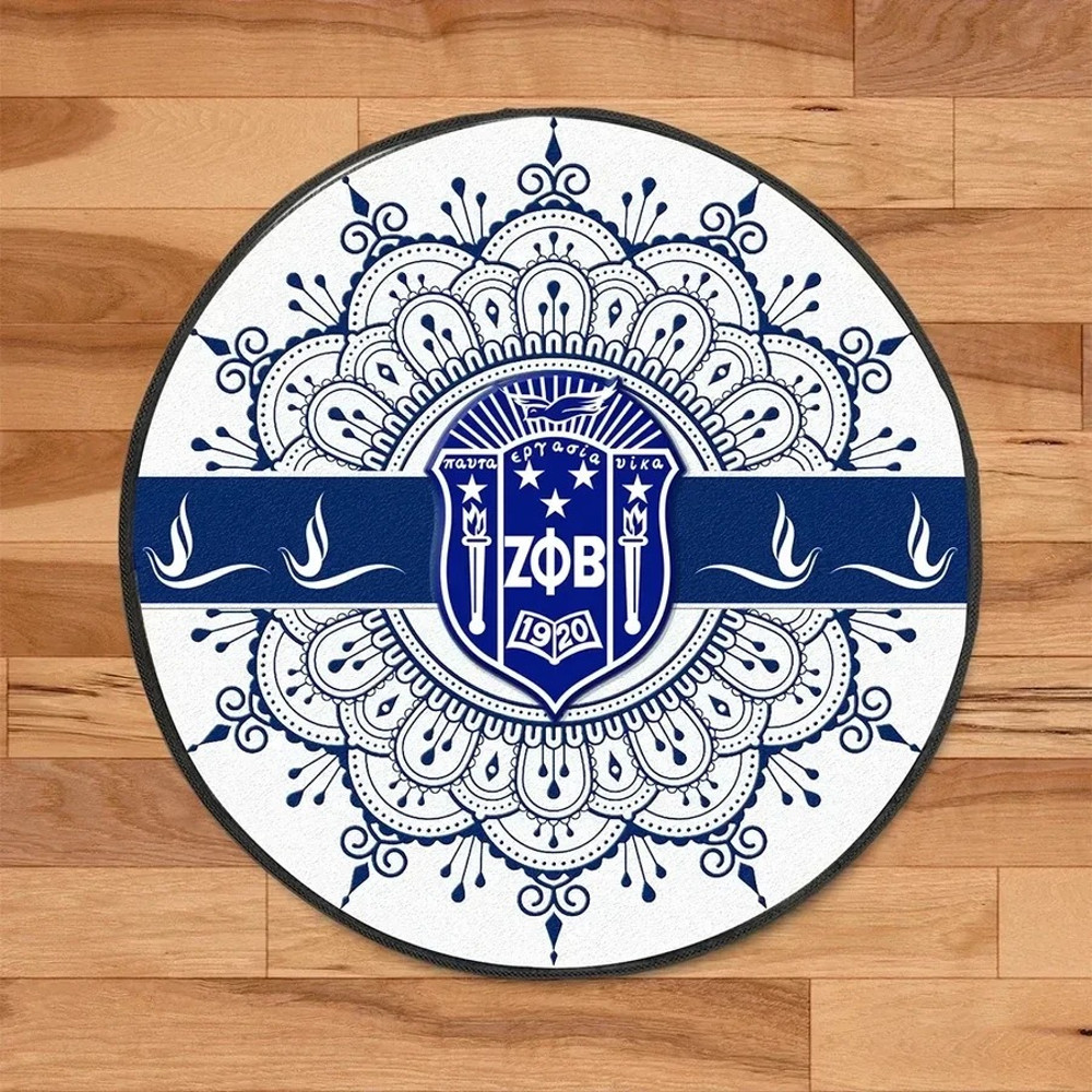 Zeta Phi Beta Home Round Carpet, African Rugs, Round Rugs For Home