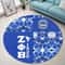 Zeta Phi Beta African Pattern Special Style Round Carpet, African Rugs, Round Rugs For Home