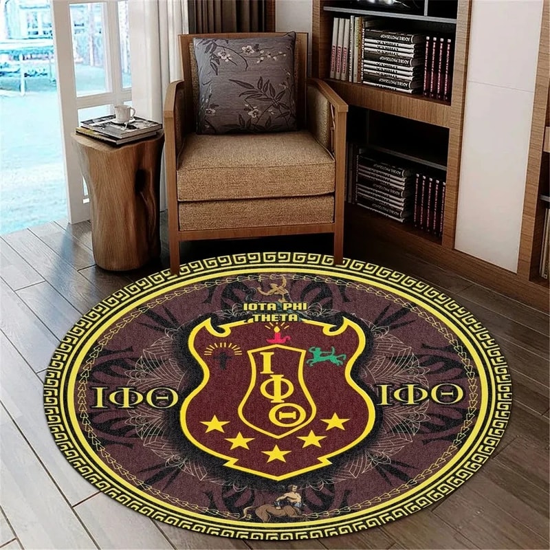 Iota Phi Theta Lovene Round Carpet, African Rugs, Round Rugs For Home