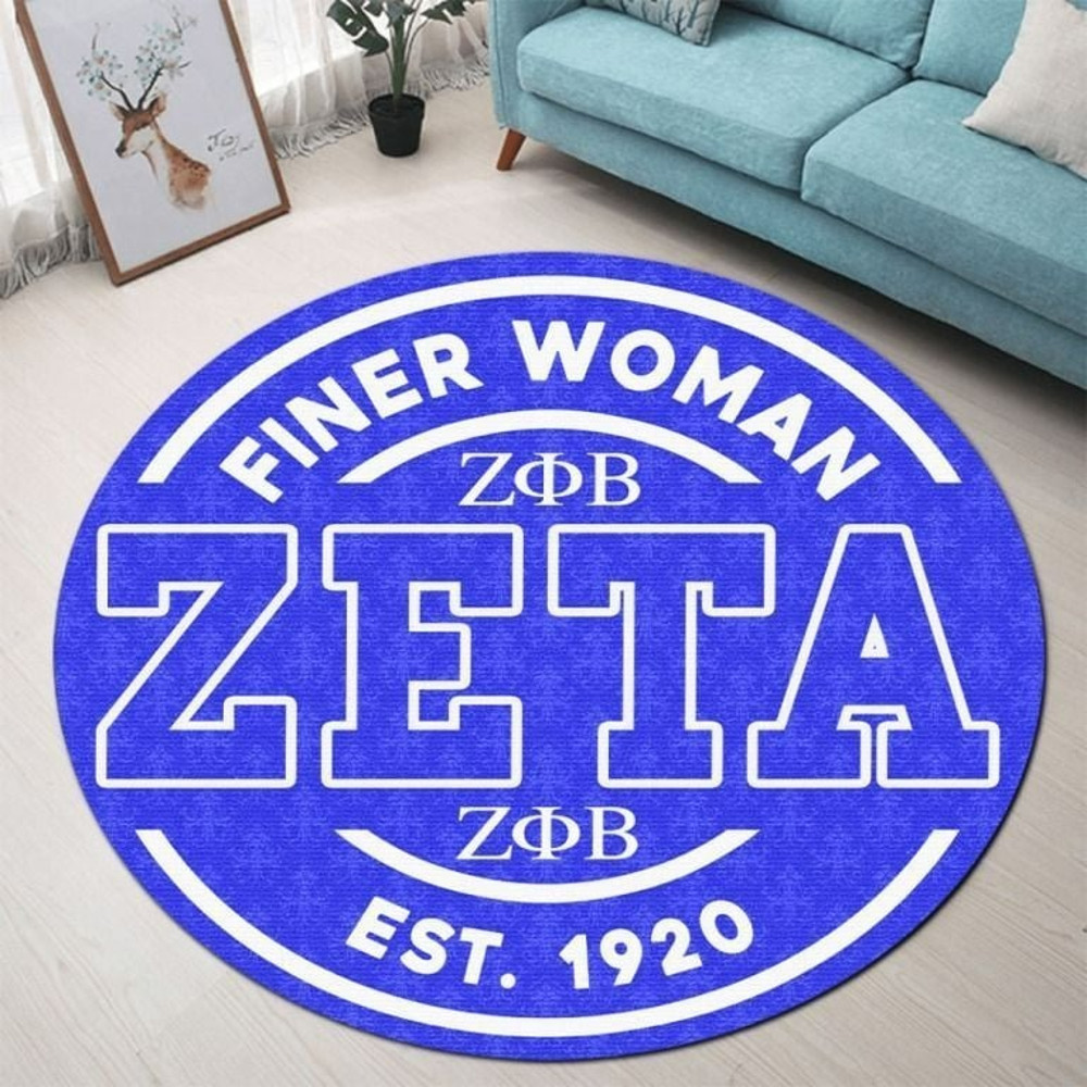 FINER WOMAN ZETA PHI BETA 1920 ROUND CARPET, African Rugs, Round Rugs For Home