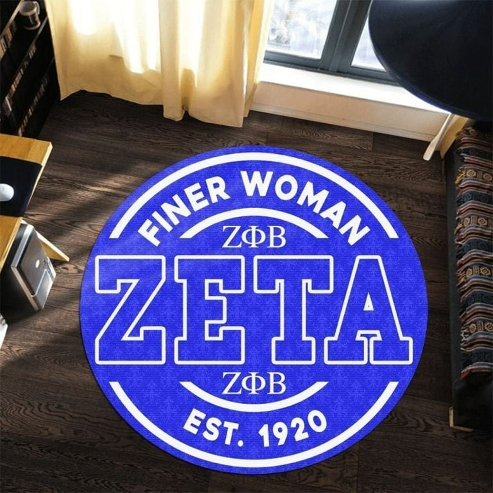 FINER WOMAN ZETA PHI BETA 1920 ROUND CARPET, African Rugs, Round Rugs For Home