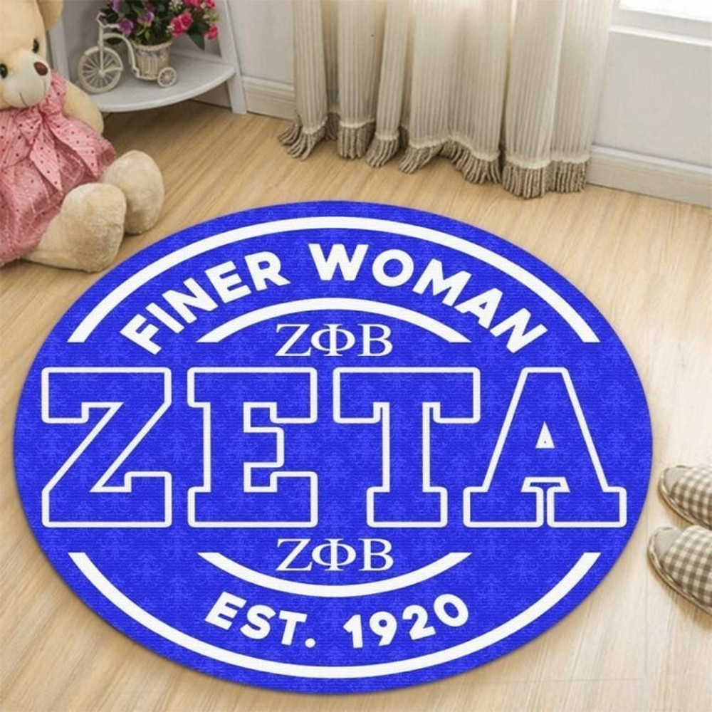 FINER WOMAN ZETA PHI BETA 1920 ROUND CARPET, African Rugs, Round Rugs For Home