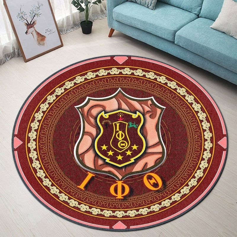 Iota Phi Theta Fraternity 1963 Round Carpet, African Rugs, Round Rugs For Home