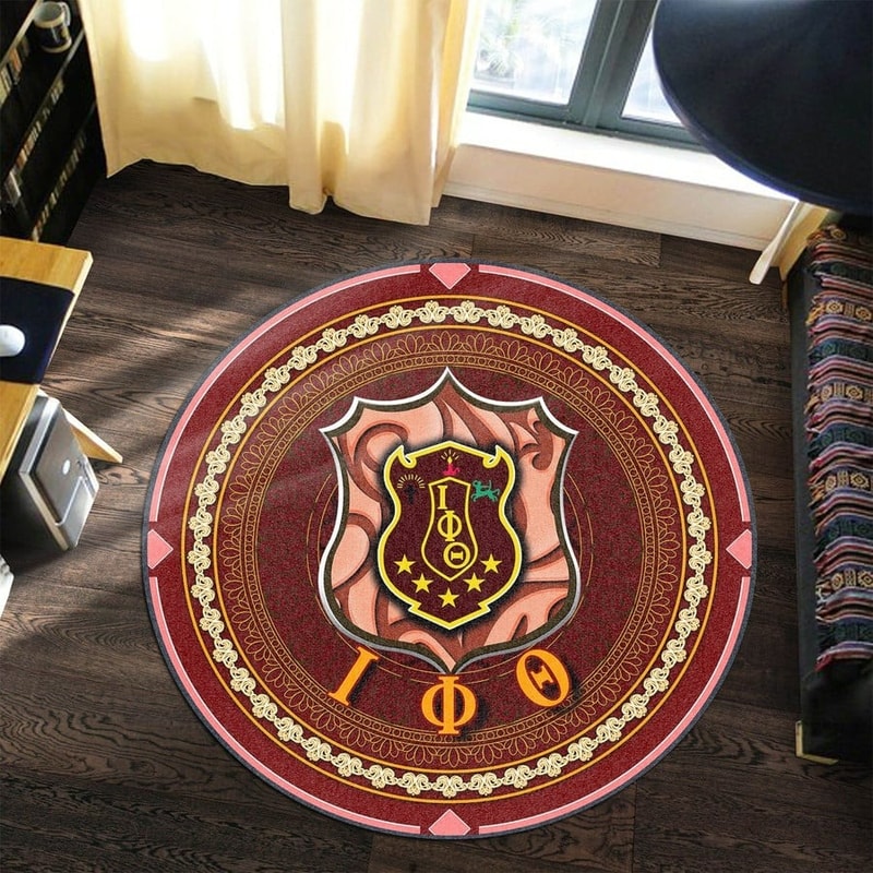 Iota Phi Theta Fraternity 1963 Round Carpet, African Rugs, Round Rugs For Home