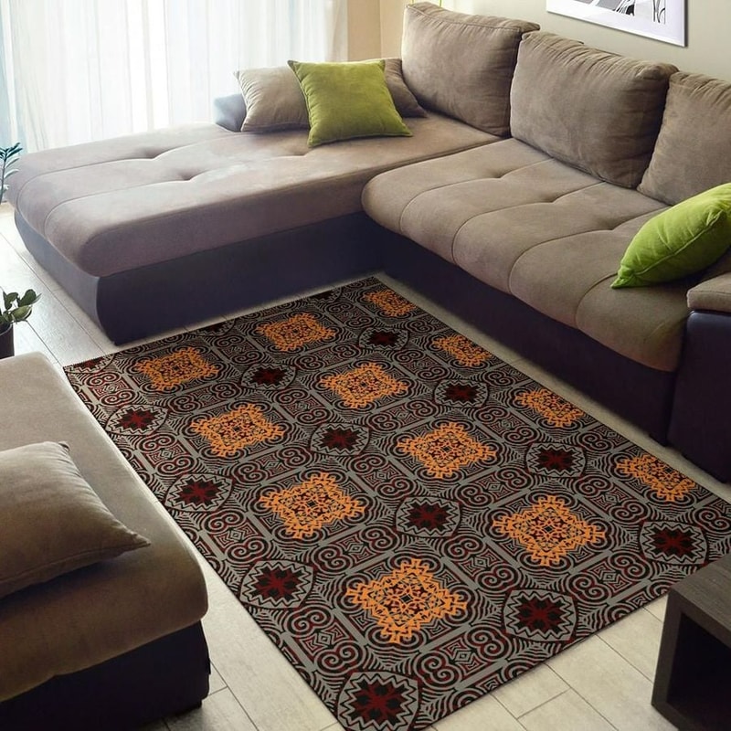 Brown Square Kitenge, Africa Area Rugs For Home