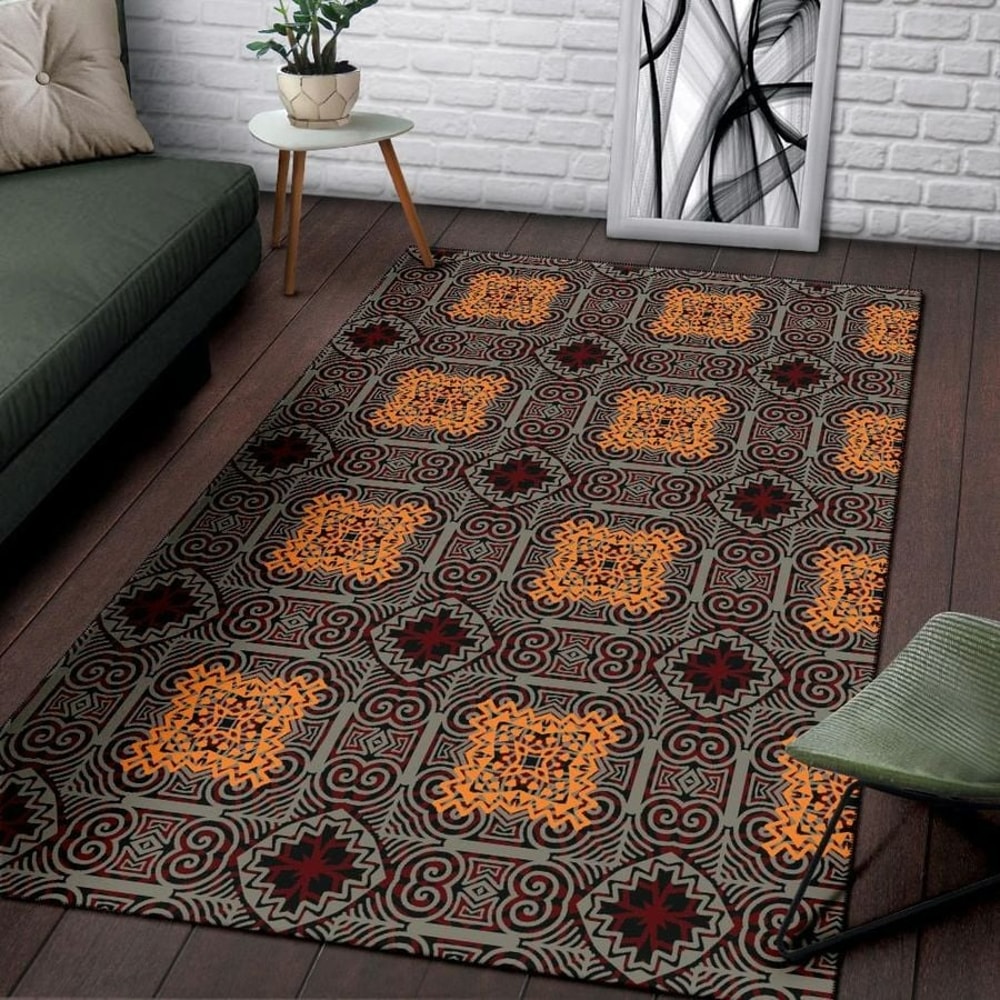 Brown Square Kitenge, Africa Area Rugs For Home