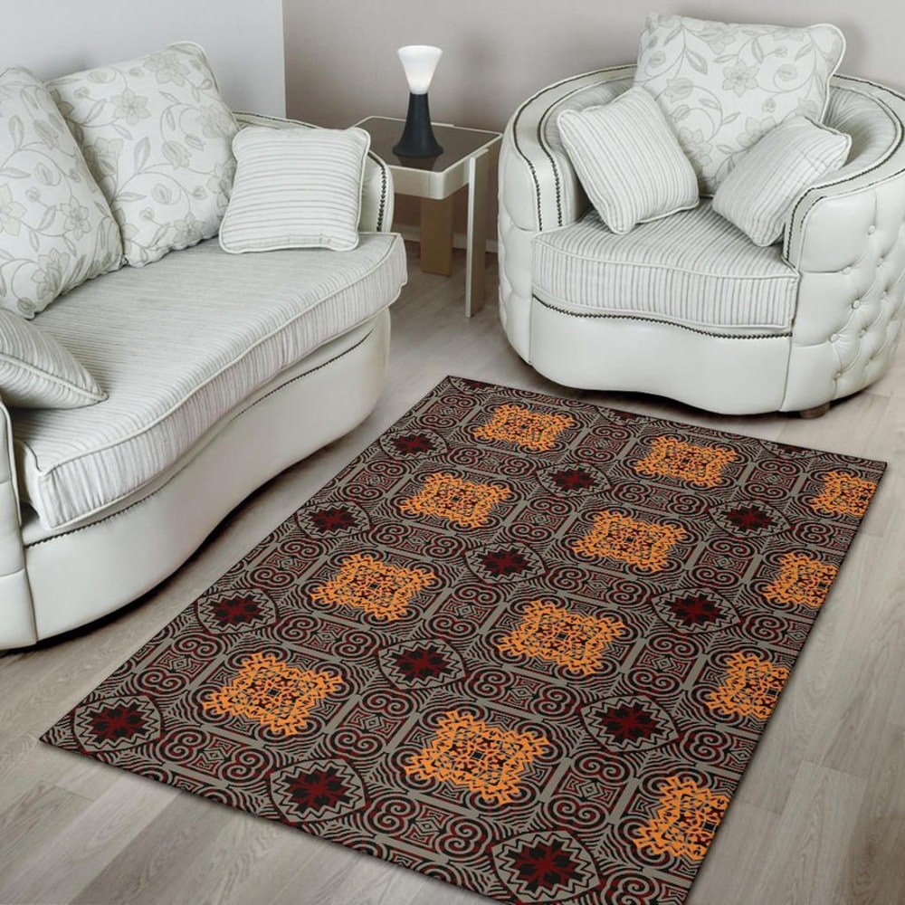 Brown Square Kitenge, Africa Area Rugs For Home
