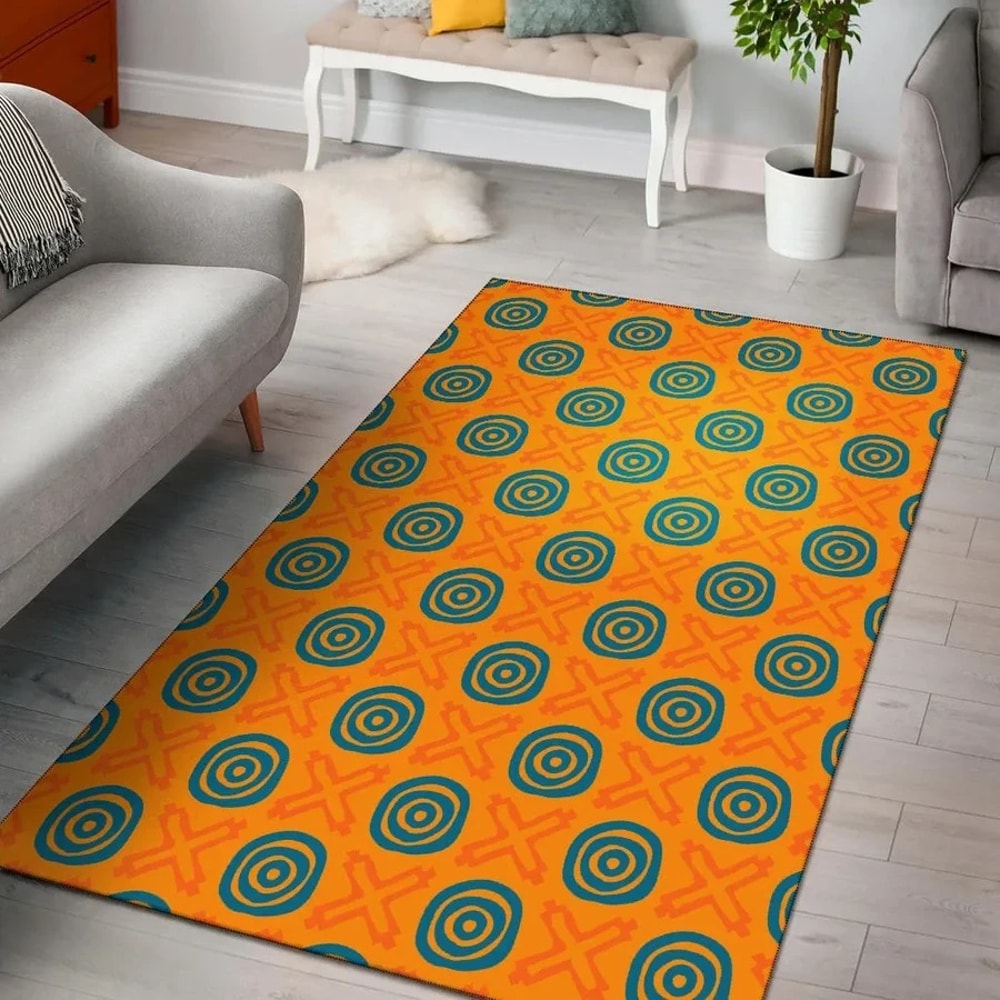 Adinkrahene And Nyame Biribi Wo Soro, Africa Area Rugs For Home