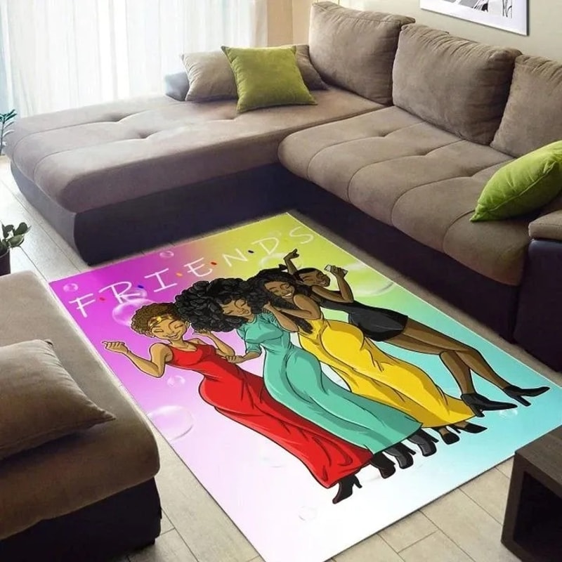 Melanin Friends Woman Area Rug, Africa Area Rugs For Home