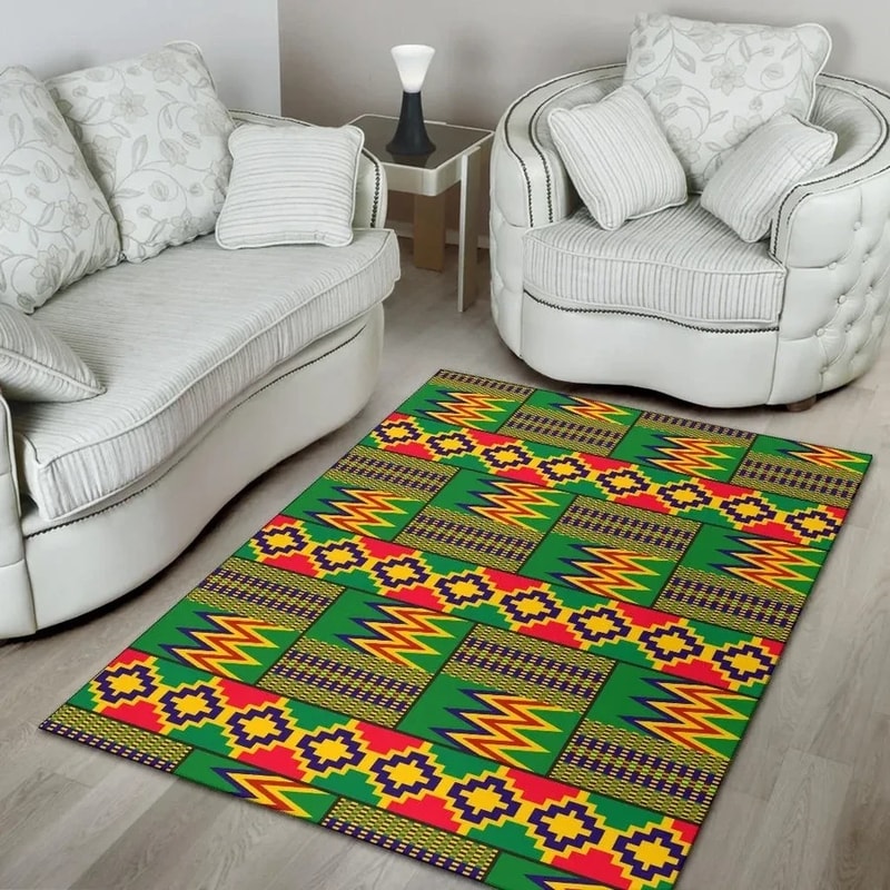 Reggae Golden Kente, Africa Area Rugs For Home