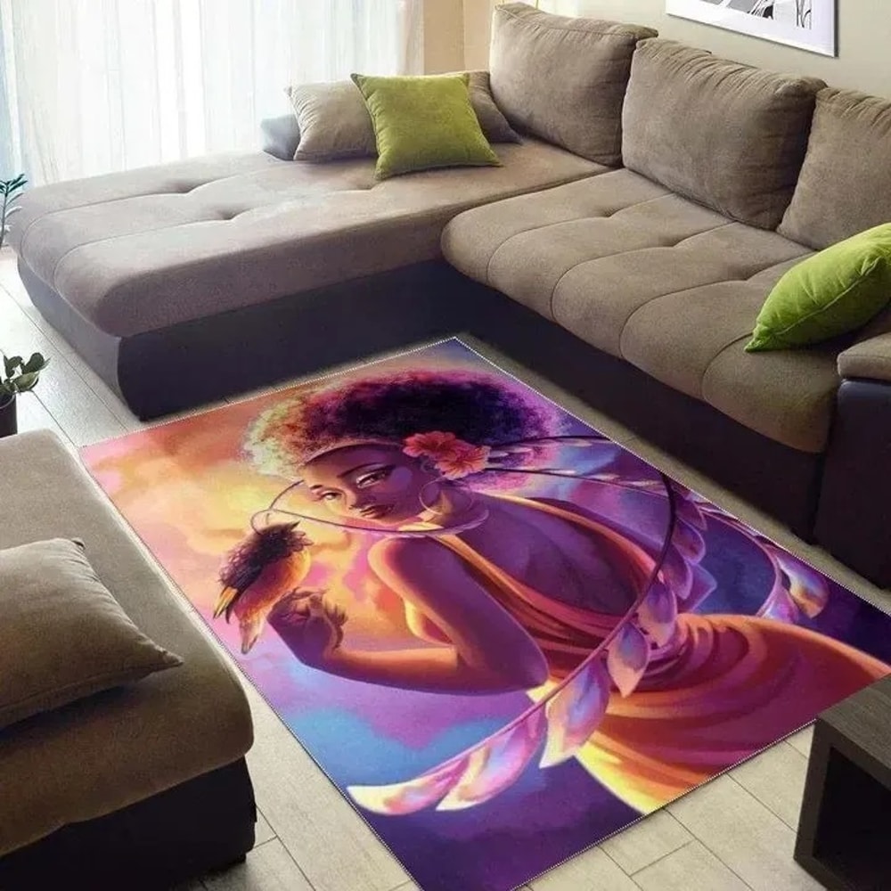 Magical Black Woman Area Rug, Africa Area Rugs For Home