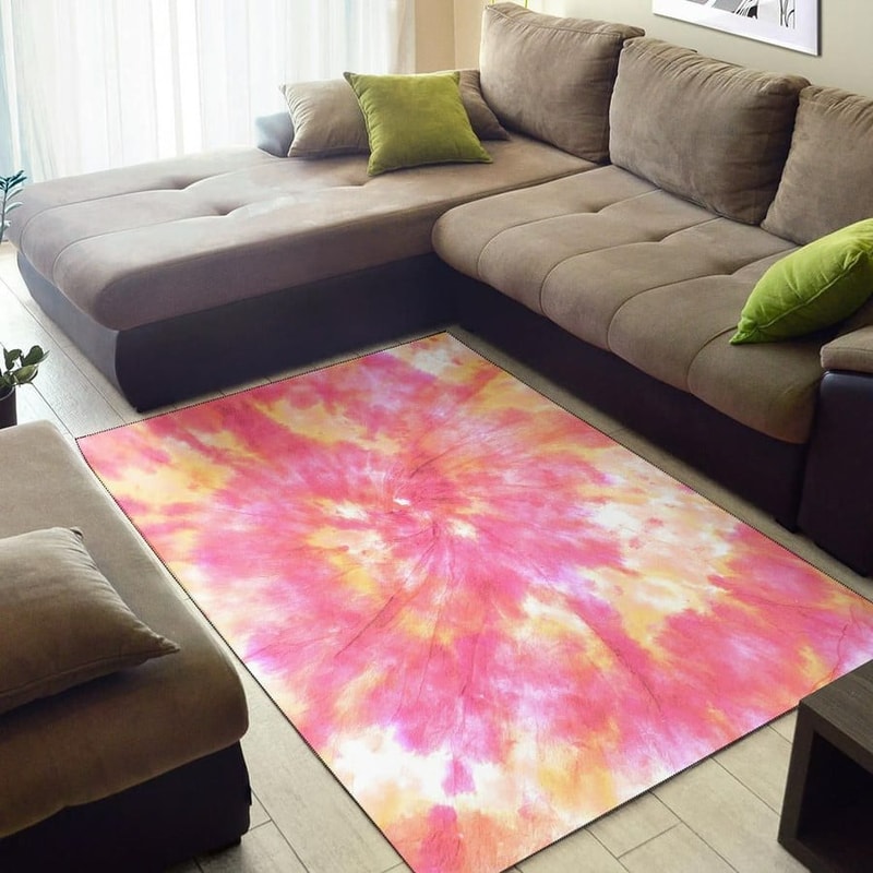 Yellow Pink Tie Dye, Africa Area Rugs For Home