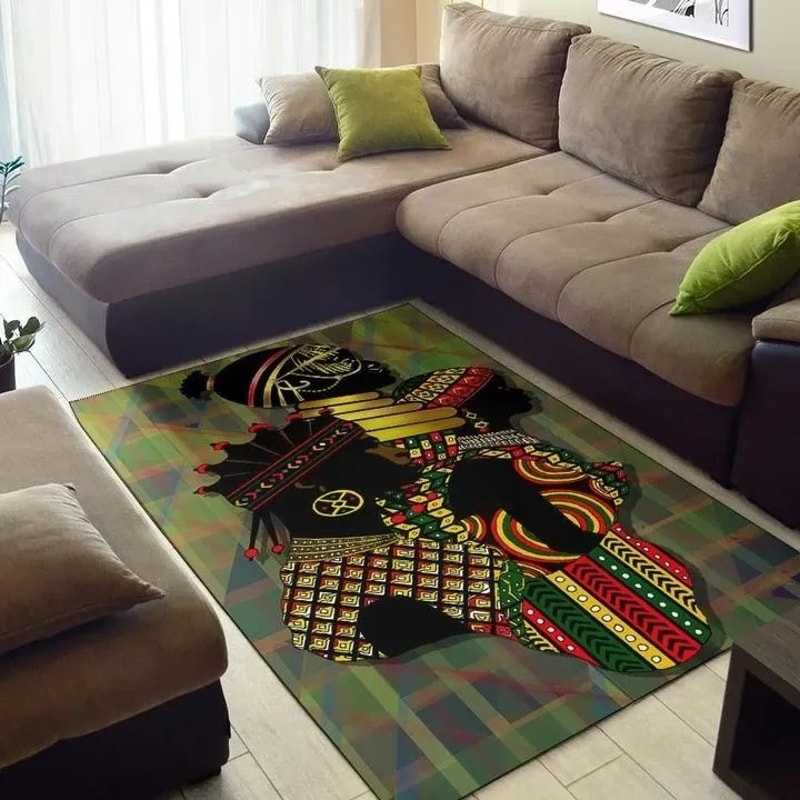 Black And Color Is Love Area Rug, Africa Area Rugs For Home