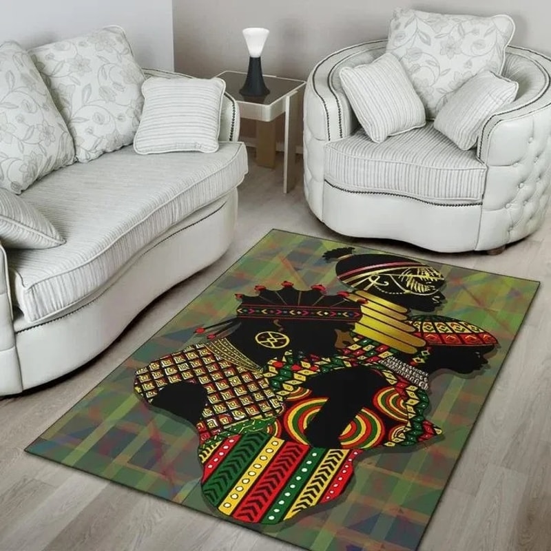 Black And Color Is Love Area Rug, Africa Area Rugs For Home