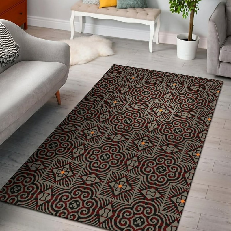 Grey Triangle Kitenge, Africa Area Rugs For Home