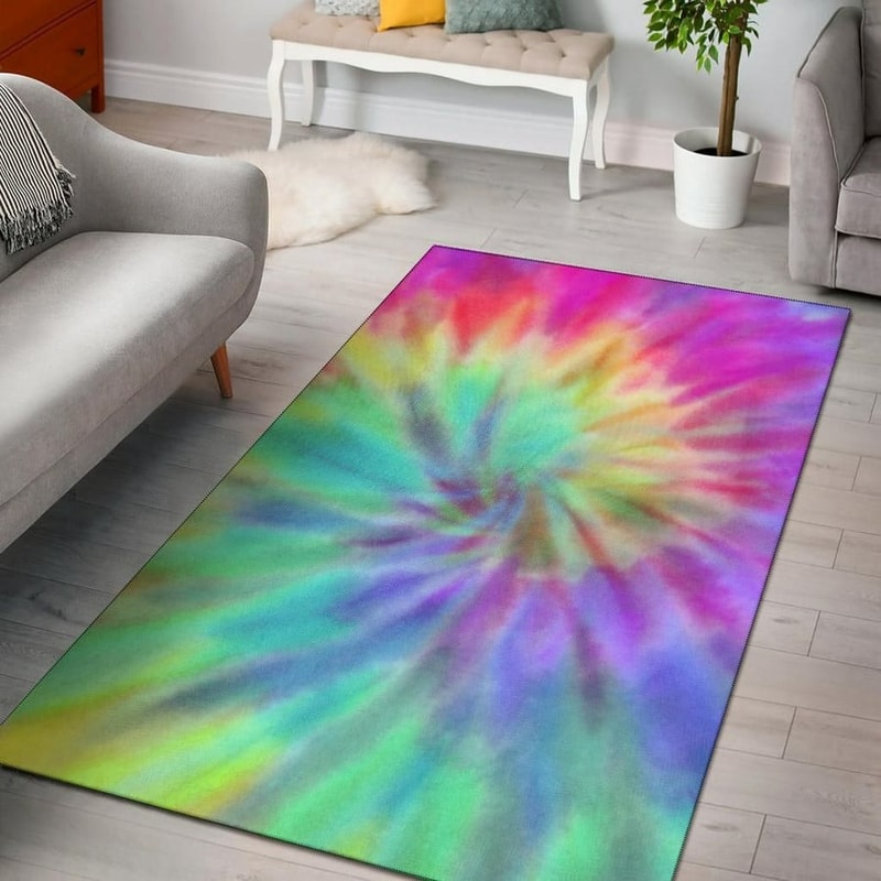 Rainbow Tie Dye, Africa Area Rugs For Home