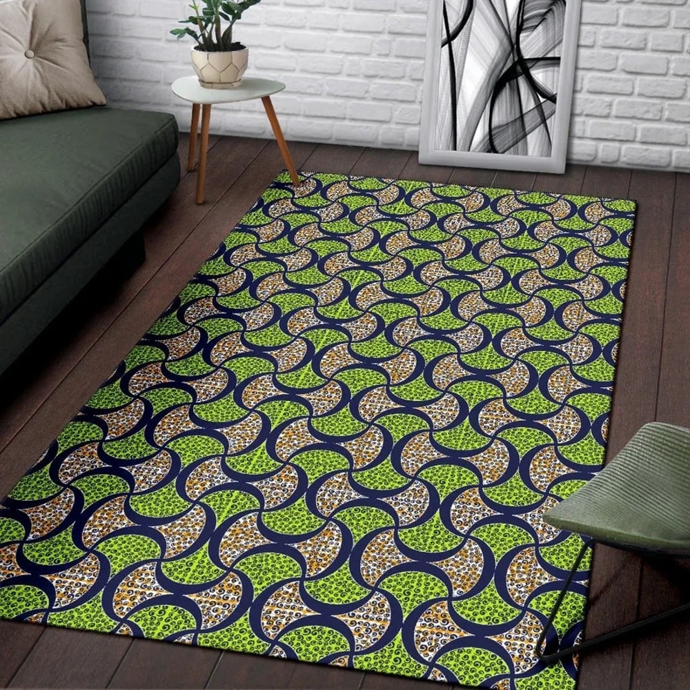 Ankara Ogee Drop, Africa Area Rugs For Home