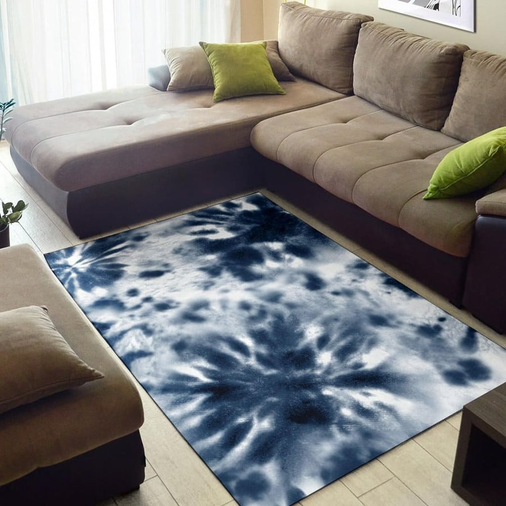 Blue Grunge Tie Dye, Africa Area Rugs For Home