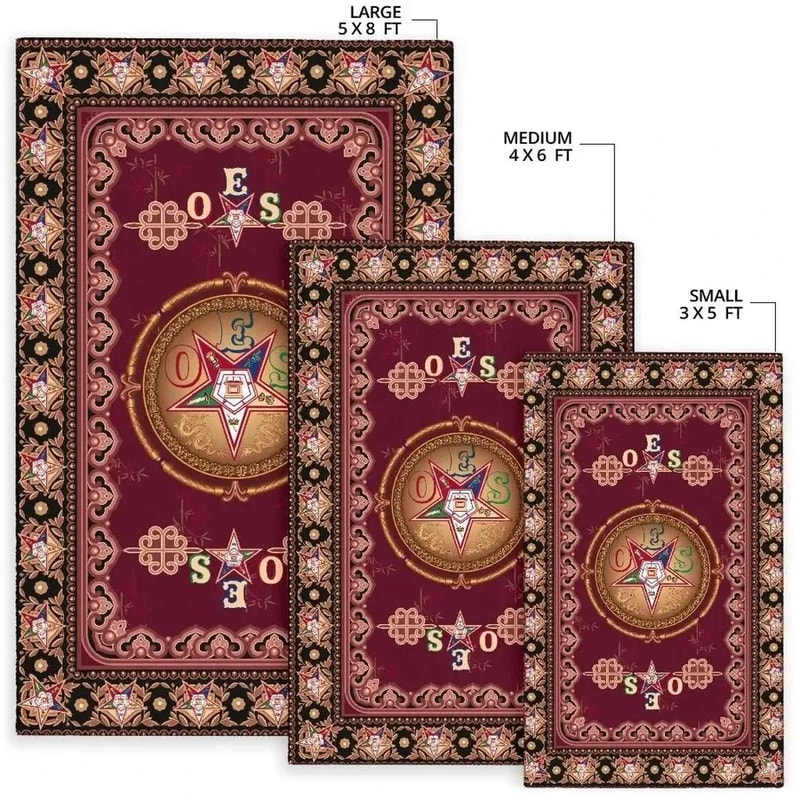 Shield Of Order Of Eastern Star OES, Africa Area Rugs For Home