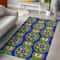 Ankara Rounded 6 Petals, Africa Area Rugs For Home