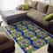 Ankara Rounded 6 Petals, Africa Area Rugs For Home