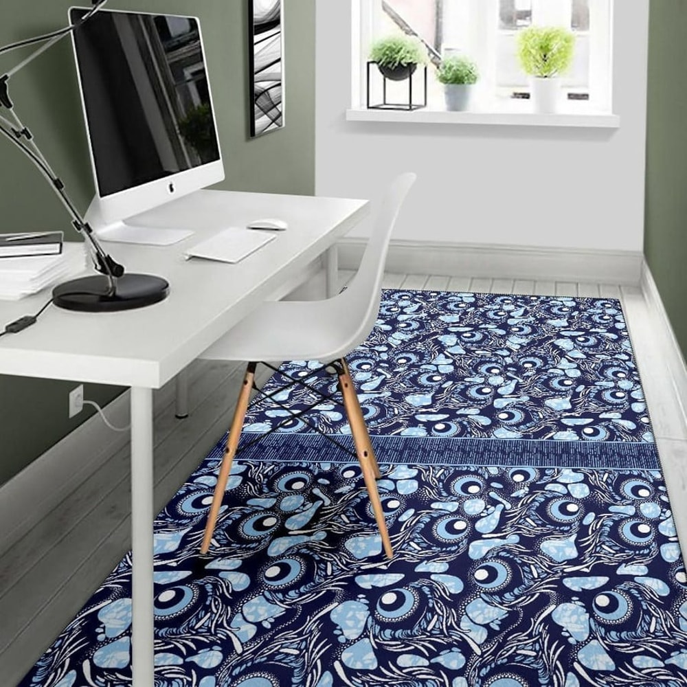 Ankara Peacock, Africa Area Rugs For Home