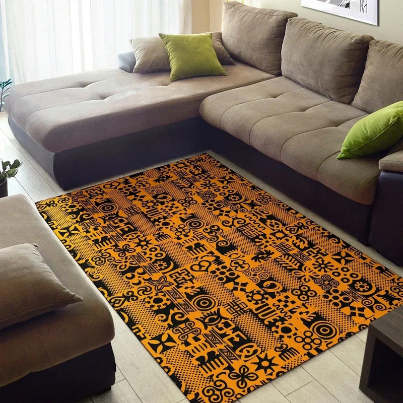 Culture Adinkra, Africa Area Rugs For Home