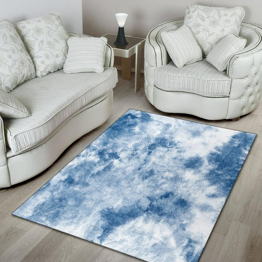 Blue Tie Dye, Africa Area Rugs For Home