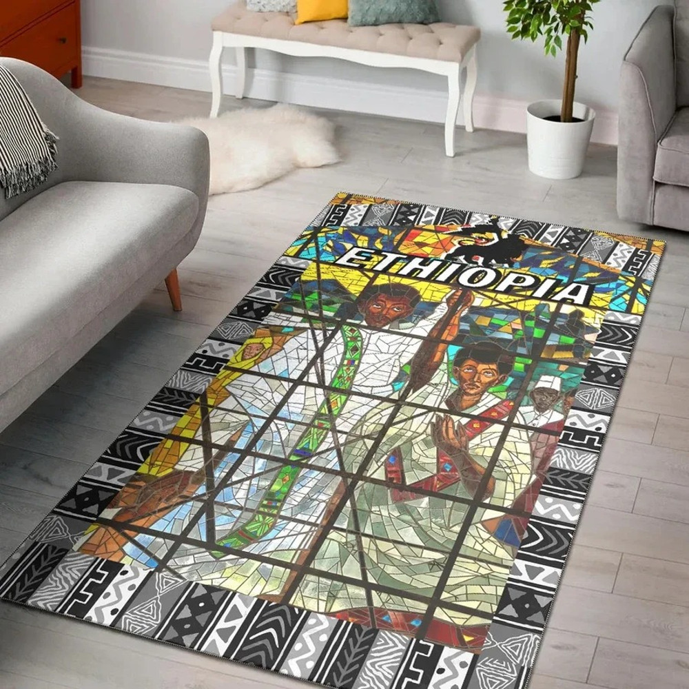 Ethiopia Orthodox The Total Liberation Of Africa Area Rug, Africa Area Rugs For Home
