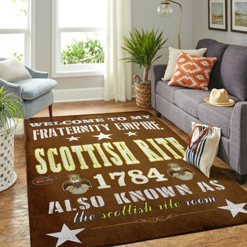 Welcome To The Scottish Rite Room Area Rug, Africa Area Rugs For Home
