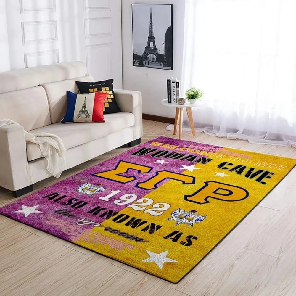Welcome To Woman Cave Sigma Gamma Rho, Africa Area Rugs For Home