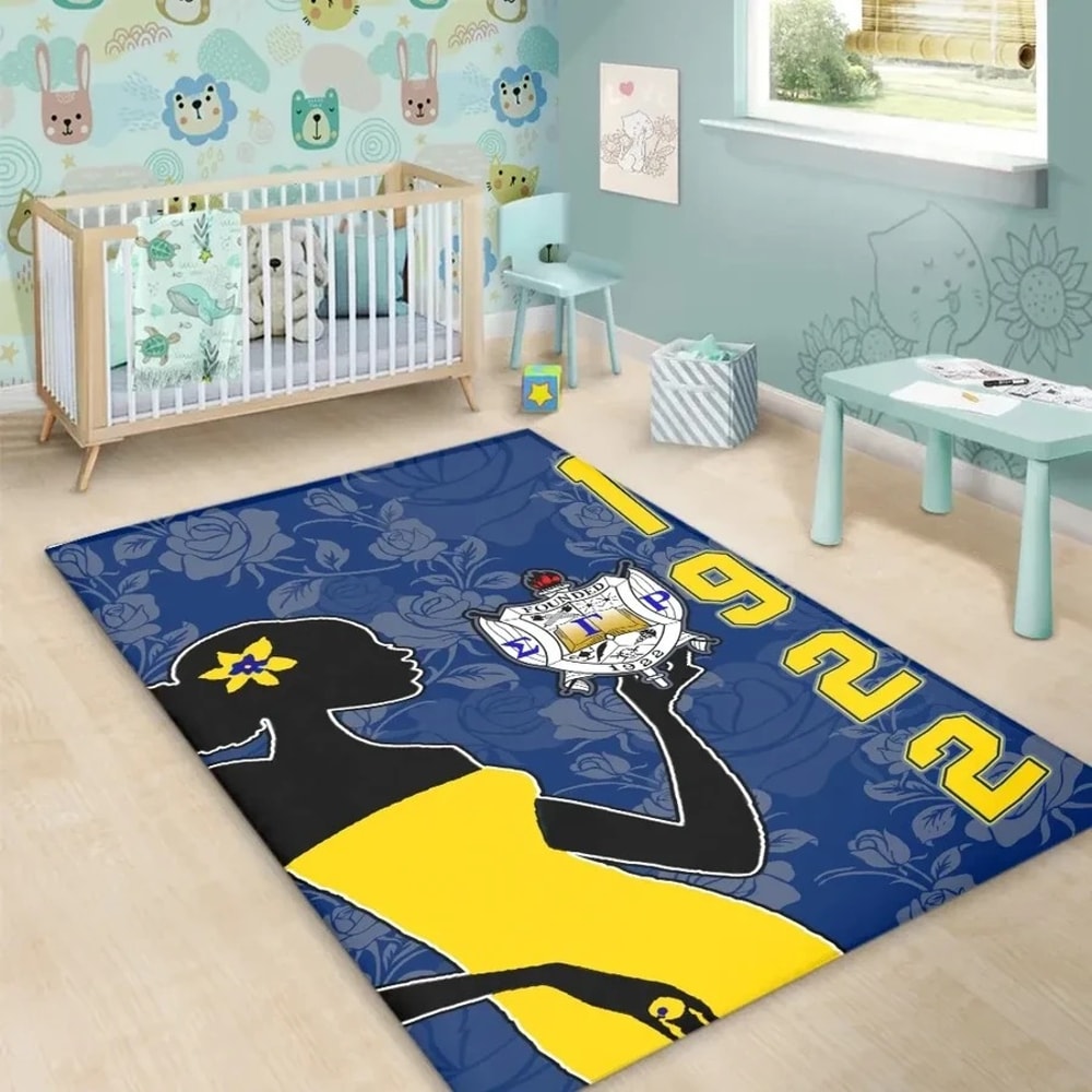 Sigma Gamma Rho Girl Rug, Africa Area Rugs For Home