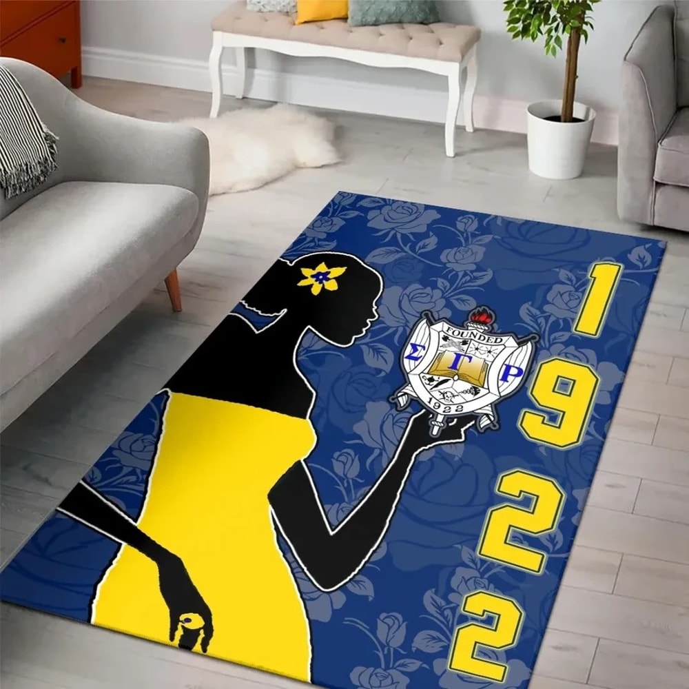 Sigma Gamma Rho Girl Rug, Africa Area Rugs For Home