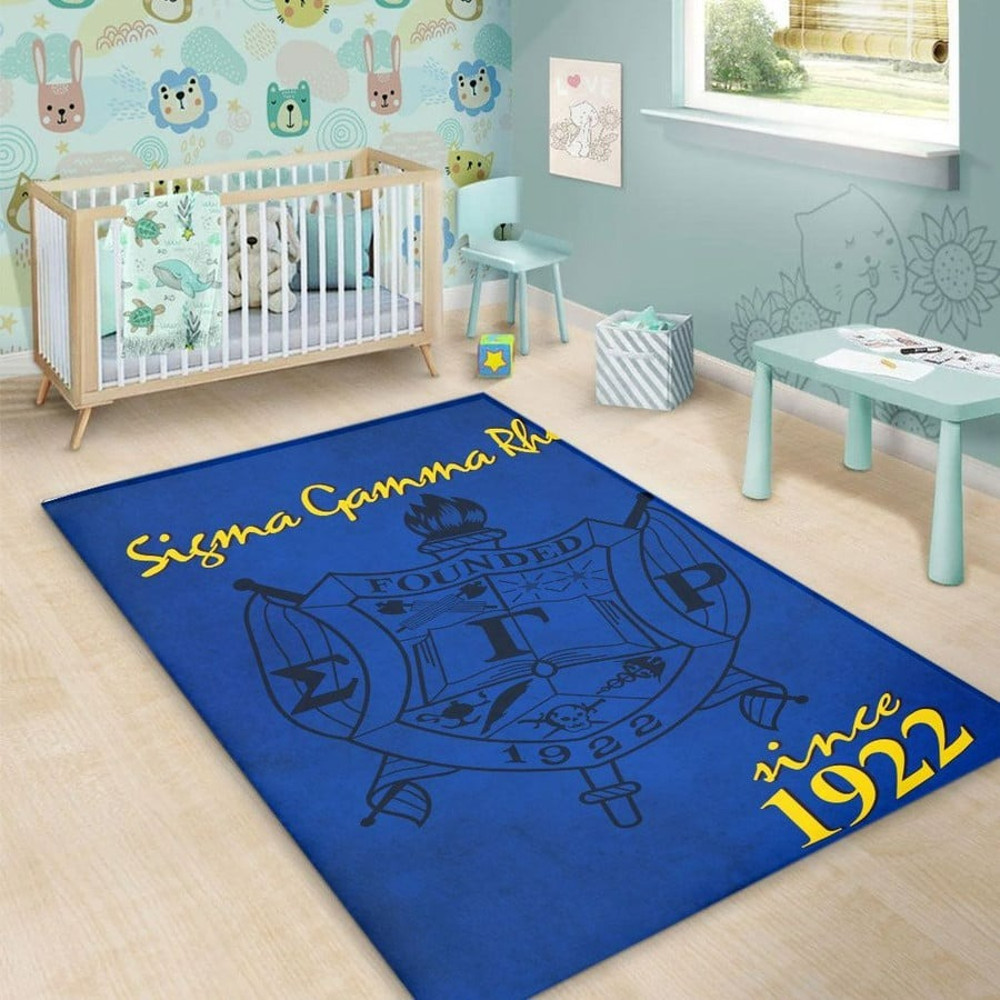 Sigma Gamma Rho Blue Area Rug, Africa Area Rugs For Home