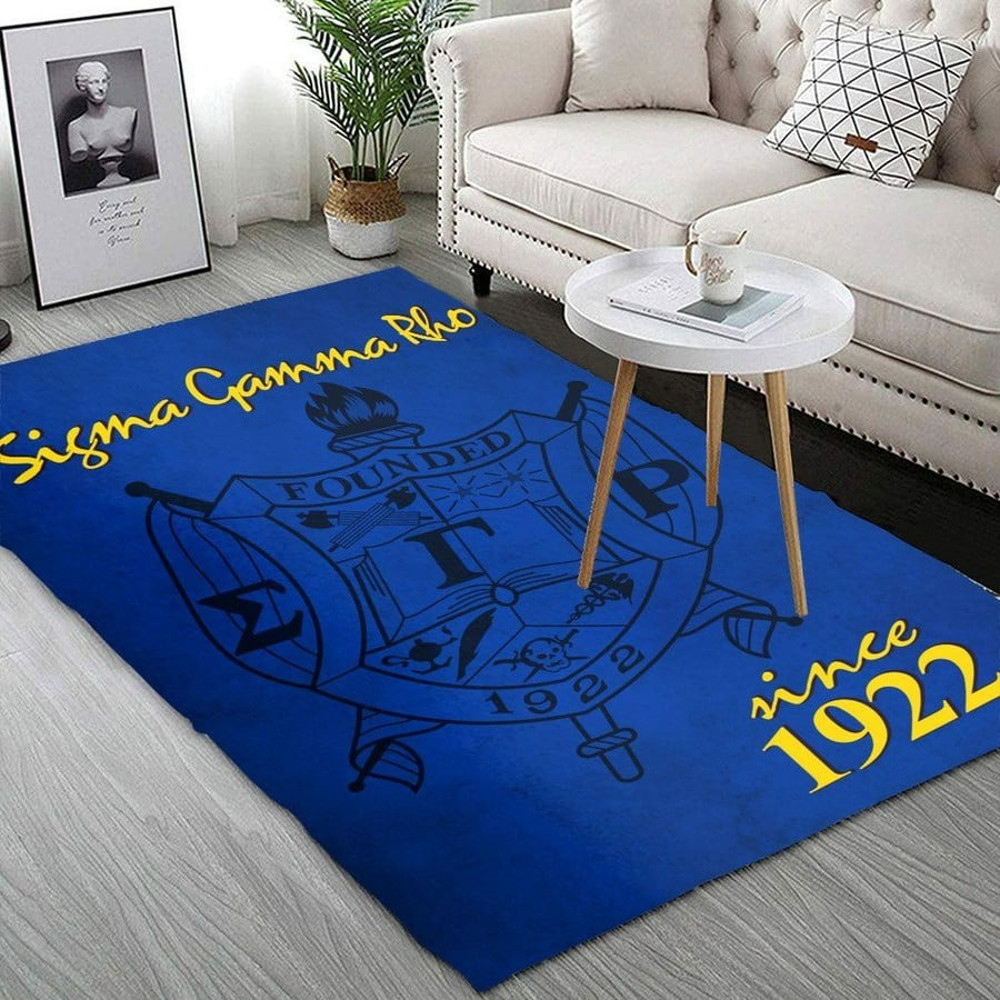 Sigma Gamma Rho Blue Area Rug, Africa Area Rugs For Home