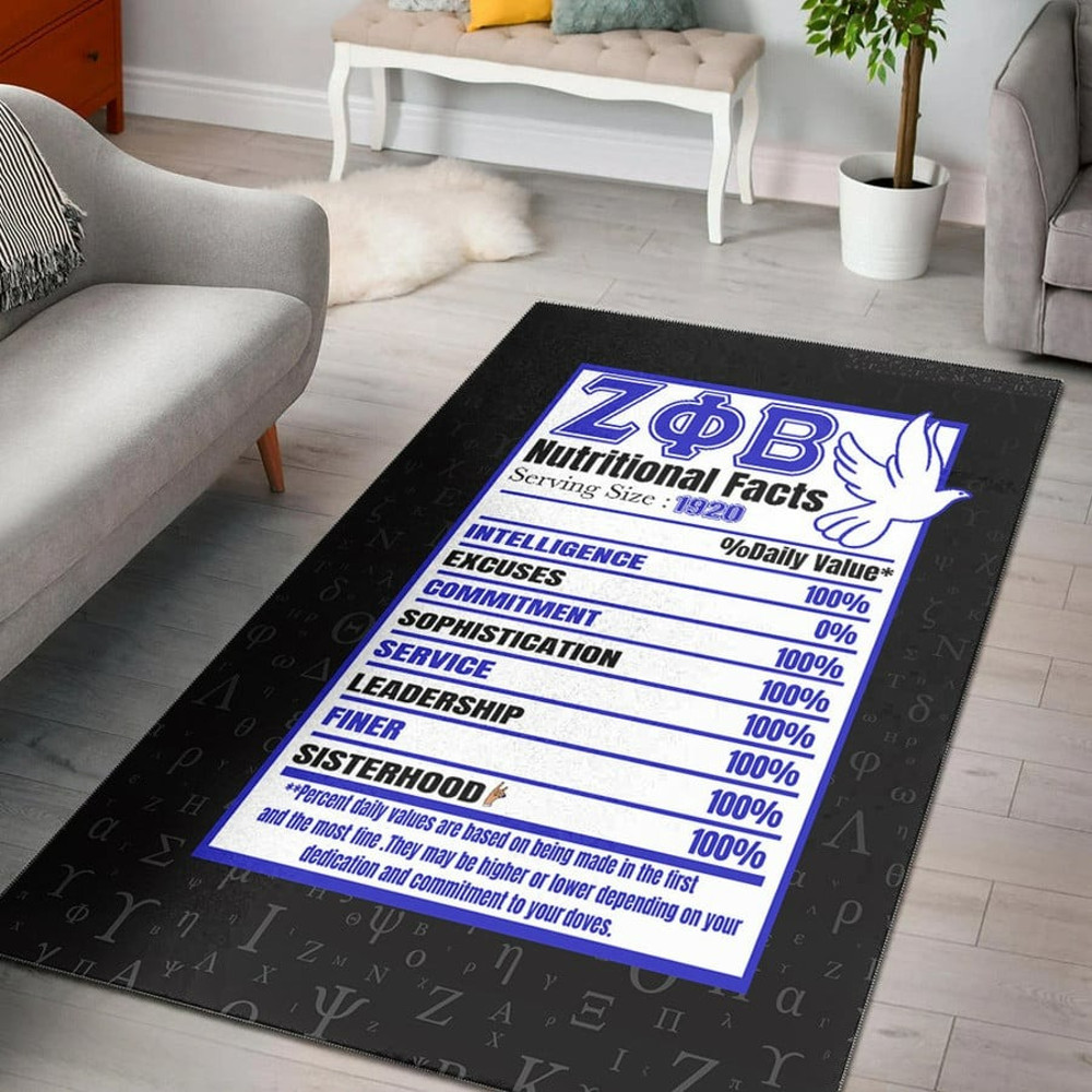 Zeta Phi Beta Area Rug, Africa Area Rugs For Home
