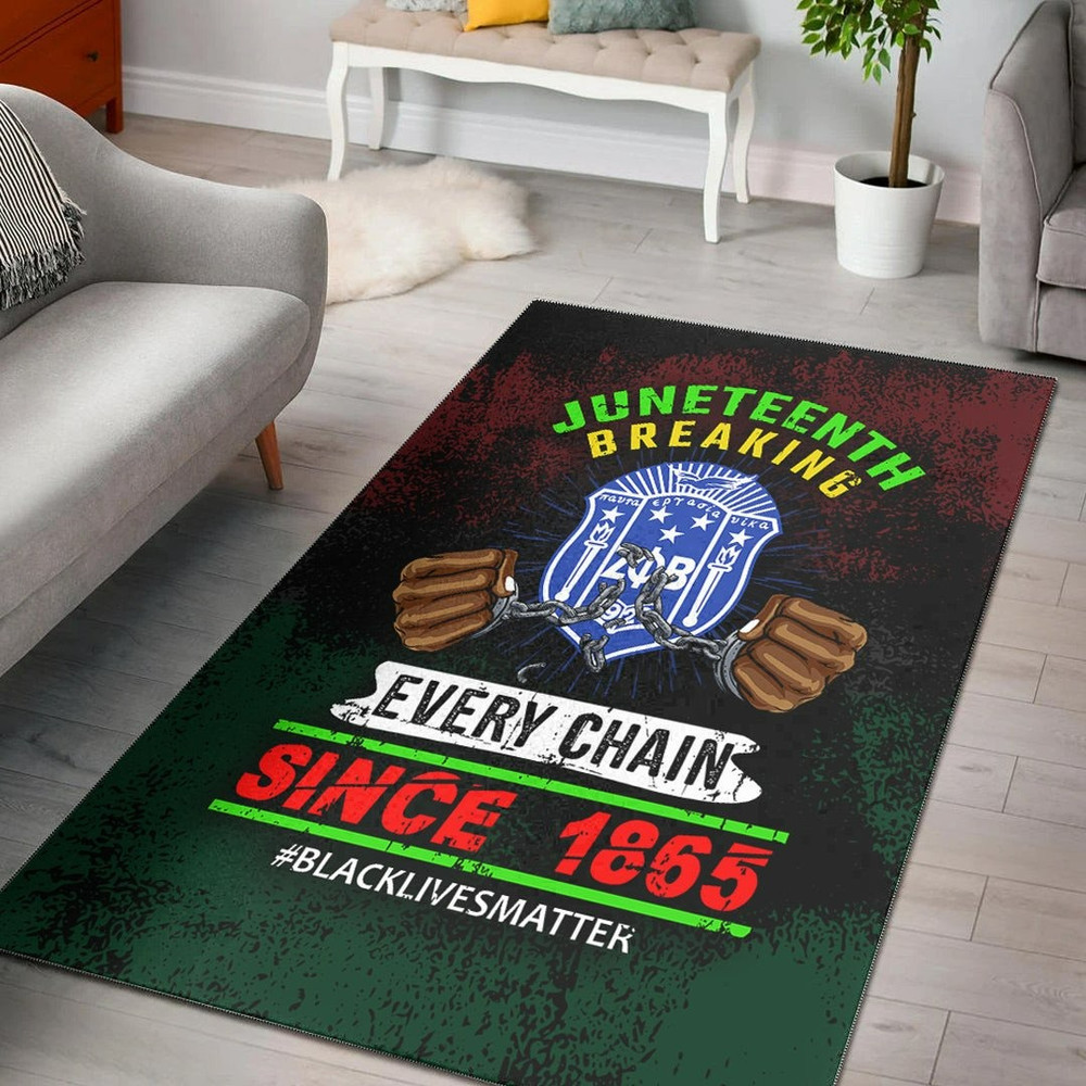 Zeta Phi Beta Juneteenth Special Area Rug, Africa Area Rugs For Home