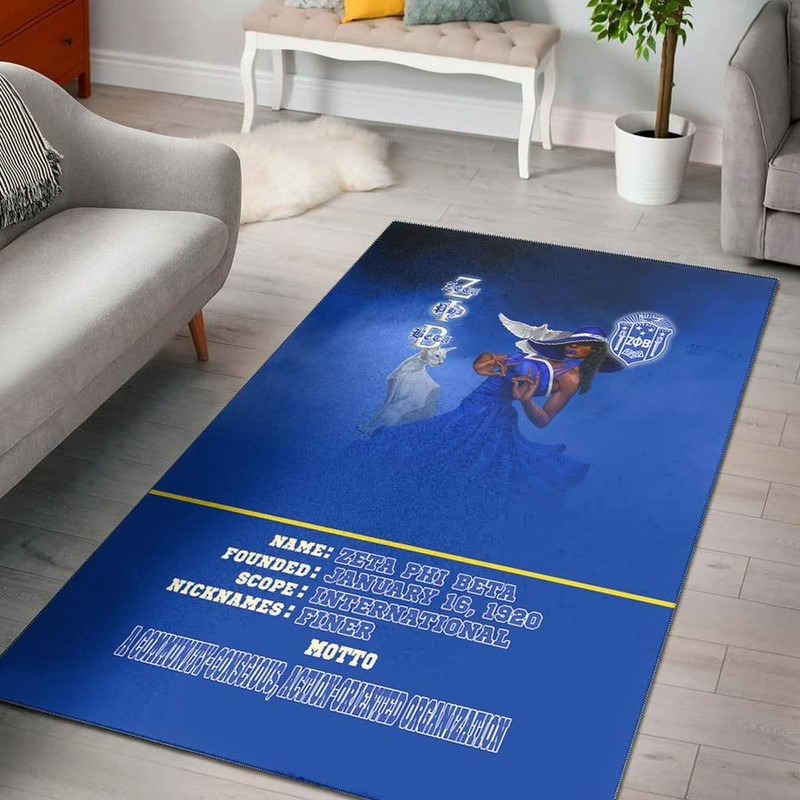 Zeta Phi Beta Motto Area Rug, Africa Area Rugs For Home