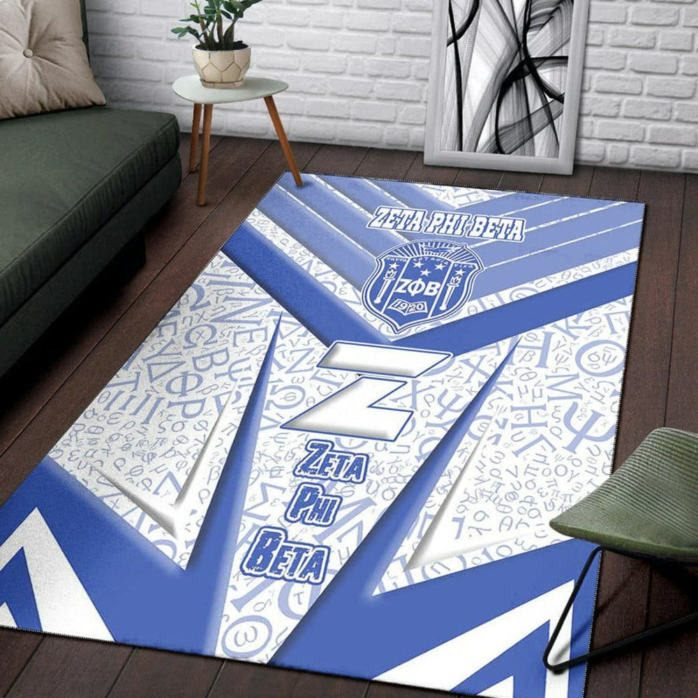 Zeta Phi Beta Sporty Style Area Rug, Africa Area Rugs For Home