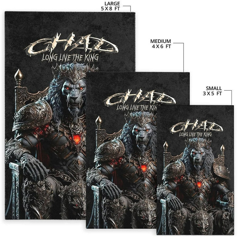 Custom Chad Area Rug - King Lion, Africa Area Rugs For Home